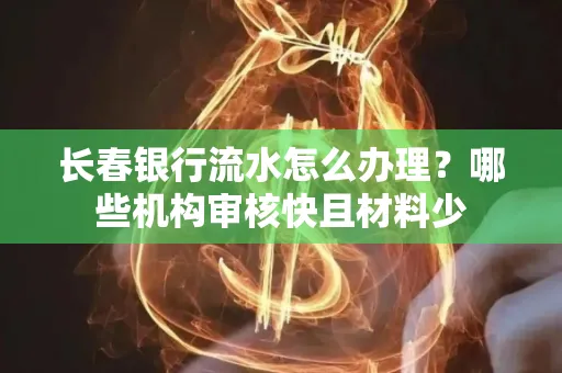 长春银行流水怎么办理？哪些机构审核快且材料少